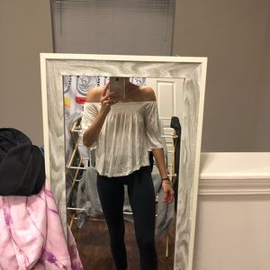 White off the shoulder